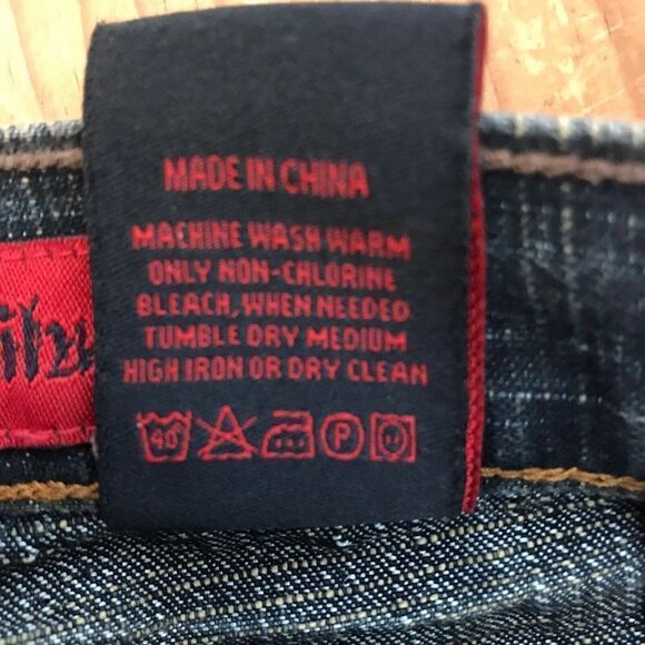 Attitude Girls Size 14 Blue Jeans Acid Washed NWT - Picture 4 of 4